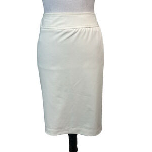 Worthington Works Skirt size 12 Ivory Cream Straight Knee Stretch Career Suit